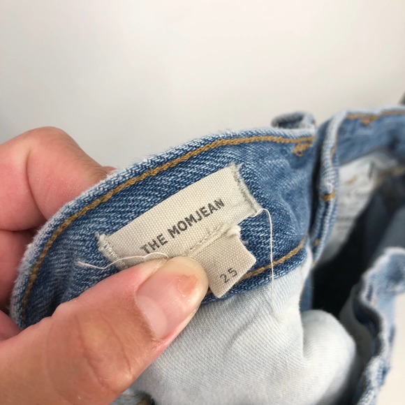 Madewell The Mom Jeans in Melva Wash Denim High Rise Tapered Blue Size 25 - Picture 6 of 7
